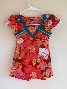 Mary-Kate and Ashley Floral Dress Girls 4T [estimated ] Boho Y2K No Size Tag
